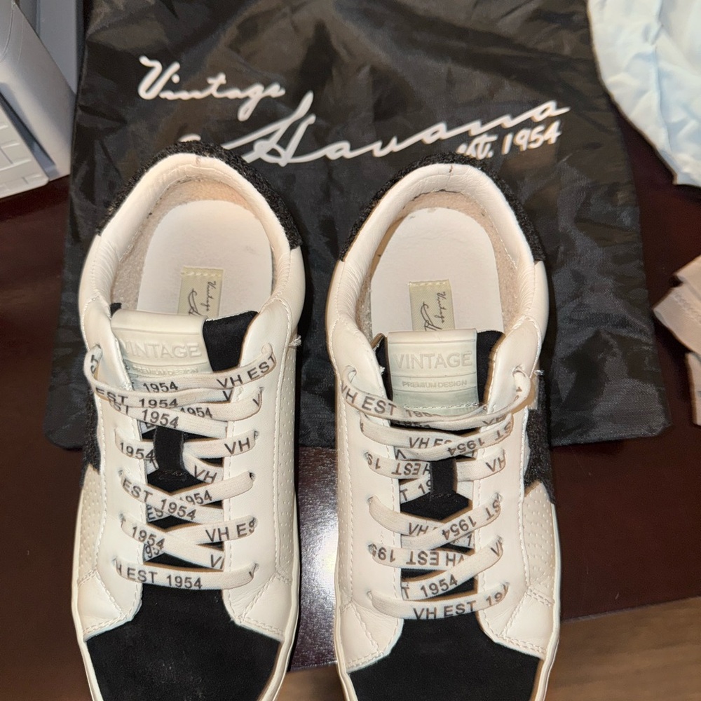 Vintage Havana Monochrome Sneakers with Branded Laces